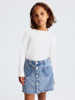 HMKD027  A-Line Denim Skirt  Cotton 100%  2-8