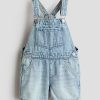 HMKD036  Denim Overall Shorts  Cotton 100%  2-8