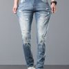 5107  Men's 10.8 OZ Vintage Destroyed Wash Ripped Distressed Skinny Jeans