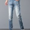 5107  Men's 10.8 OZ Vintage Destroyed Wash Ripped Distressed Skinny Jeans