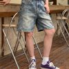 6553 Men's Summer 12.7 oz Lyocell Baggy All‑Over Printing Denim Shorts