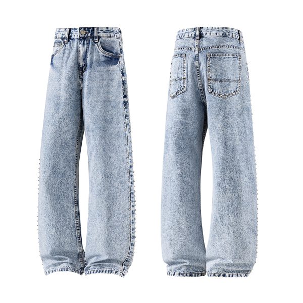 1790101976786345.jpg 19911 Men's 13 OZ Relaxed Straight Acid Snow Wash Beaded Jeans