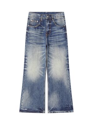 DL3111  Men's 12.2 OZ Vintage Faded Wash Bootcut Jeans