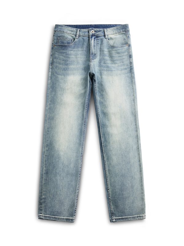 1790235030922351.jpg DZ2017 Men's 11.8 OZ Light Vintage Faded Wash Regular Straight Jeans