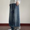LL693R1  Men's 11 OZ Elastic Waist Winter Fox Fleece Lined Jeans