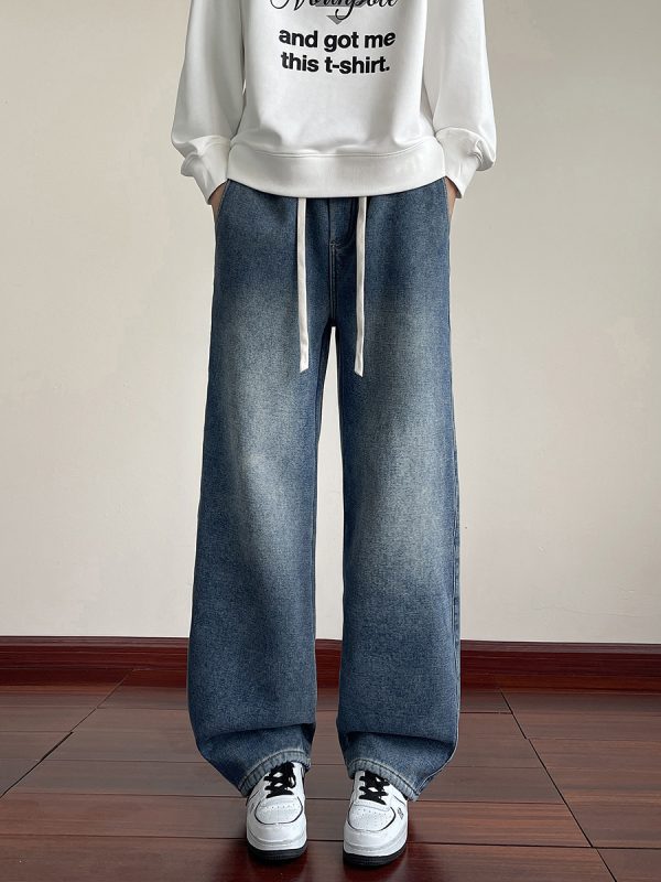 LL693R1  Men's 11 OZ Elastic Waist Winter Fox Fleece Lined Jeans
