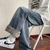 LL693R1  Men's 11 OZ Elastic Waist Winter Fox Fleece Lined Jeans