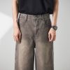 721  Men's Dyed Back‑half Elastic Waistband 8/10 Length Cropped Jeans