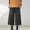 721  Men's Dyed Back‑half Elastic Waistband 8/10 Length Cropped Jeans