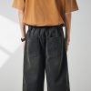 721  Men's Dyed Back‑half Elastic Waistband 8/10 Length Cropped Jeans